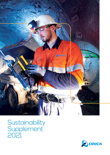 Miniature Orica Rapport de durabilité 2021