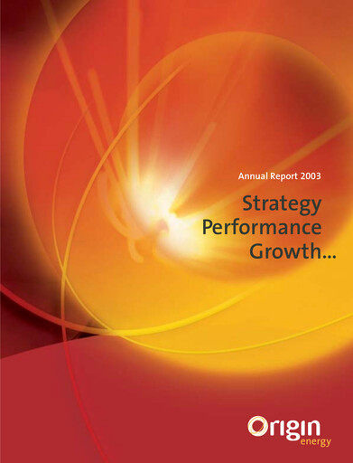 Thumbnail Origin Energy Annual Report 2003