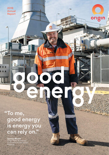 Thumbnail Origin Energy Annual Report 2018