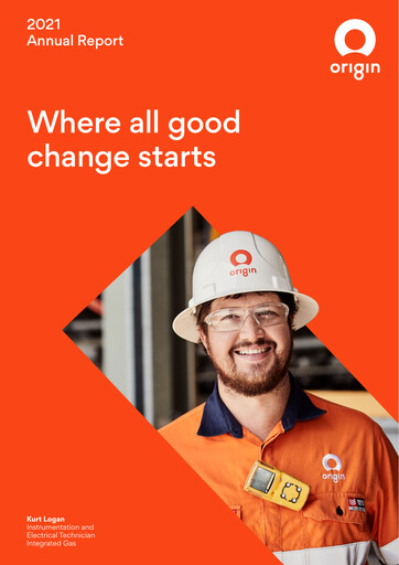 Thumbnail Origin Energy Annual Report 2021