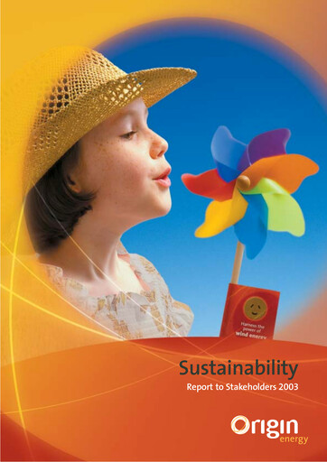 Thumbnail Origin Energy Sustainability Report 2003