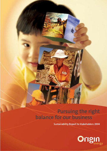 Thumbnail Origin Energy Sustainability Report 2004