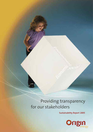 Thumbnail Origin Energy Sustainability Report 2005