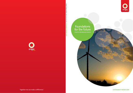 Thumbnail Origin Energy Sustainability Report 2009