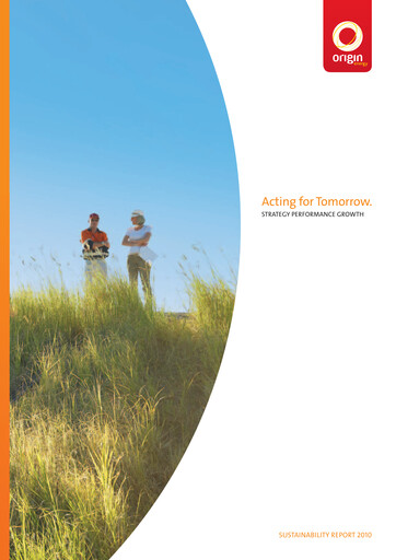 Thumbnail Origin Energy Sustainability Report 2010