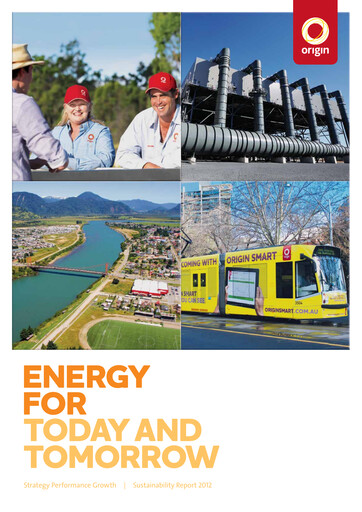 Thumbnail Origin Energy Sustainability Report 2012