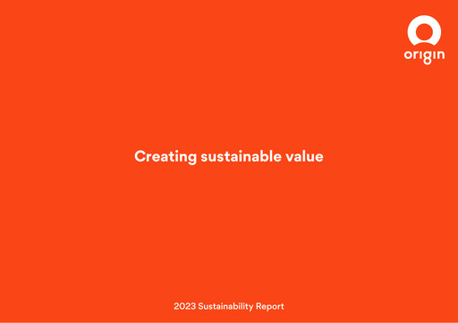 Thumbnail Origin Energy Sustainability Report 2023