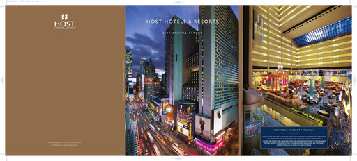 Thumbnail Host Hotels & Resorts
 Annual Report 2007