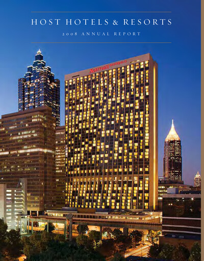 Thumbnail Host Hotels & Resorts
 Annual Report 2008
