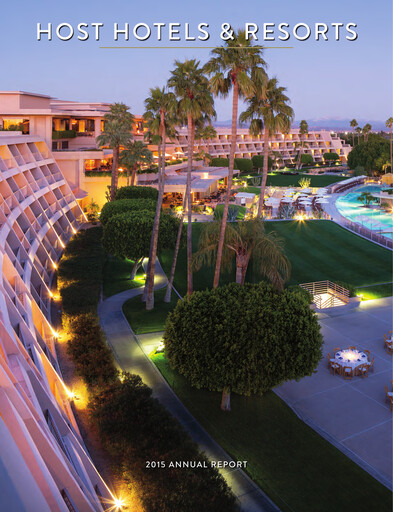 Miniature Host Hotels & Resorts
 Rapport annuel 2015