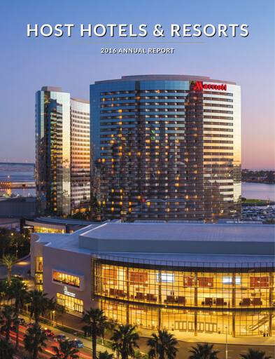 Miniature Host Hotels & Resorts
 Rapport annuel 2016