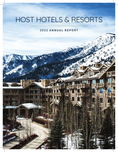 Miniature Host Hotels & Resorts
 Rapport annuel 2022