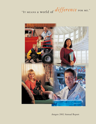 Miniature Amgen Rapport annuel 2002