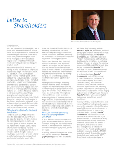 Thumbnail Amgen Annual Report 2015