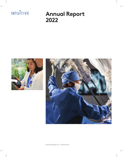 Miniature Intuitive Surgical Rapport annuel 2022