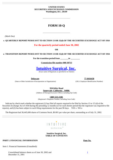 Thumbnail Intuitive Surgical Quarterly Report 2002-q2