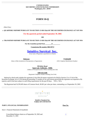 Thumbnail Intuitive Surgical Quarterly Report 2002-q3