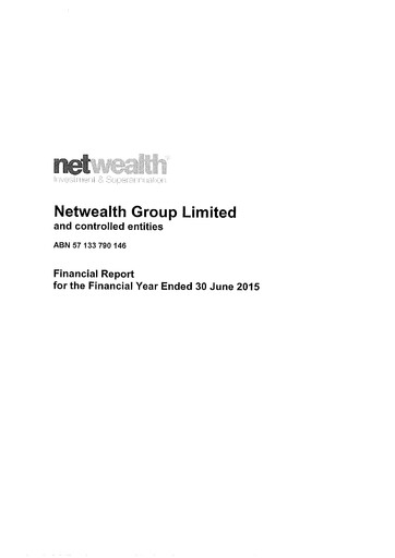 Miniature Netwealth Rapport financier fy2015