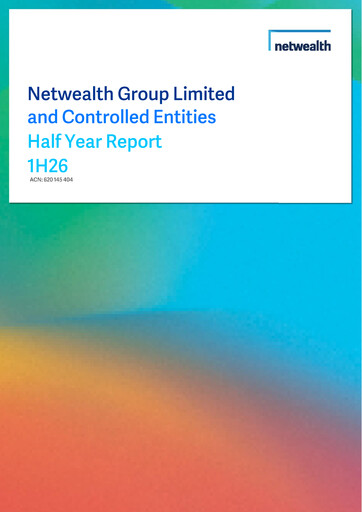 Thumbnail Netwealth Half-year Report fy2026-h1