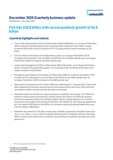 Thumbnail Netwealth Quarterly Report 2020-q4