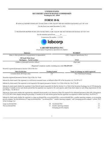 Thumbnail LabCorp Annual Report 2025
