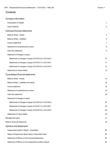 Thumbnail LabCorp Financial Statement 2012