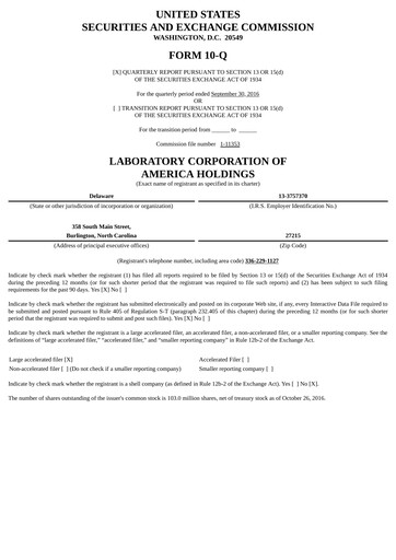 Thumbnail LabCorp Quarterly Report 2016-q3