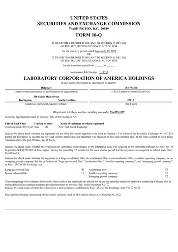 Thumbnail LabCorp Quarterly Report 2022-q3