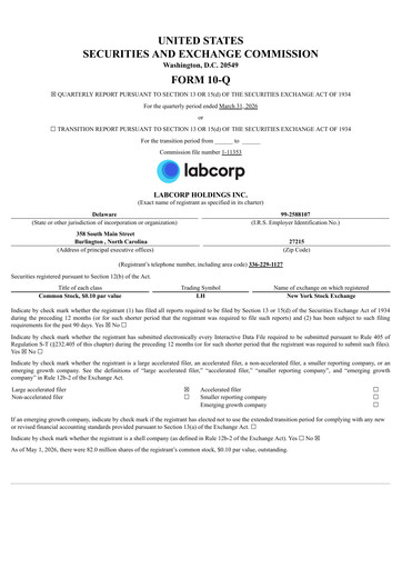 Thumbnail LabCorp Quarterly Report 2026-q1