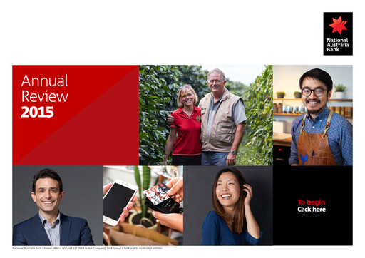 Thumbnail National Australia Bank Annual Report 2015