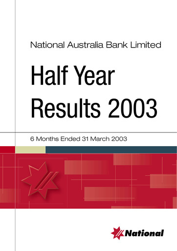 Thumbnail National Australia Bank Half-year Report 2003-h1