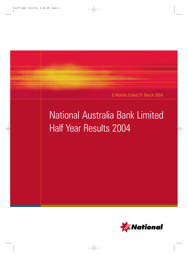 Thumbnail National Australia Bank Half-year Report 2004-h1