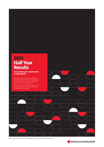 Thumbnail National Australia Bank Half-year Report 2013-h1