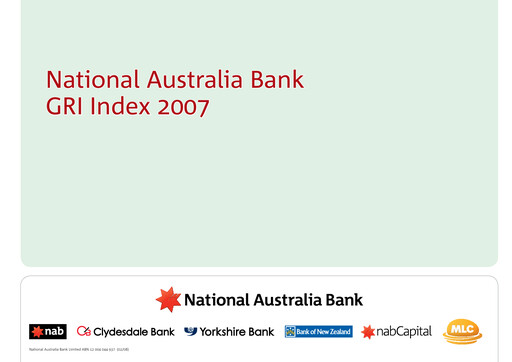 Thumbnail National Australia Bank Sustainability Report 2007