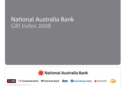 Thumbnail National Australia Bank Sustainability Report 2008