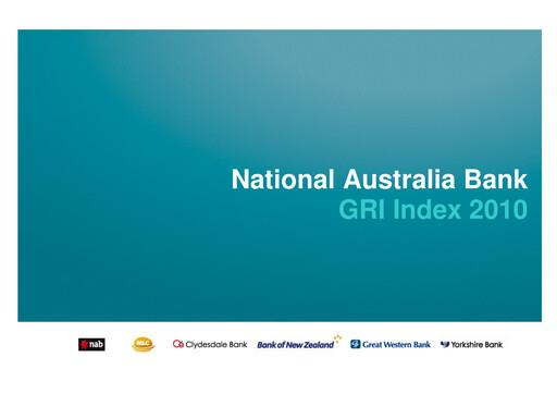 Thumbnail National Australia Bank Sustainability Report 2010