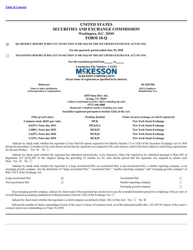 Vorschaubild McKesson Quartalsbericht 2021-q1