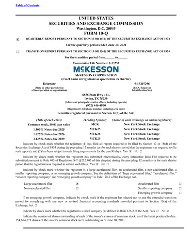 Vorschaubild McKesson Quartalsbericht 2022-q1