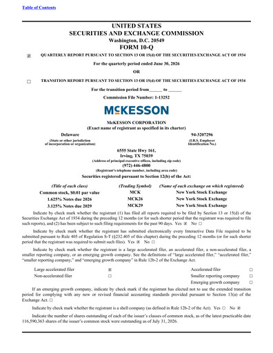 Vorschaubild McKesson Quartalsbericht 2027-q1