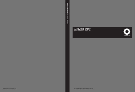 Vorschaubild Macquarie Group Limited Jahresbericht 2008