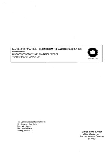 Thumbnail Macquarie Annual Report 2010