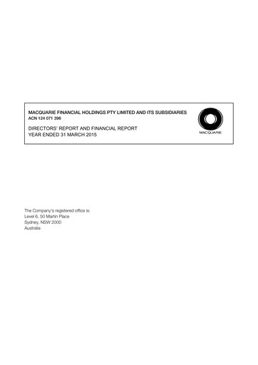 Thumbnail Macquarie Annual Report 2014