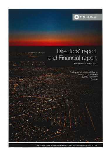 Thumbnail Macquarie Annual Report 2016