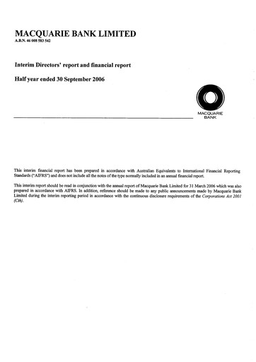 Thumbnail Macquarie Financial Statement 2006-h1