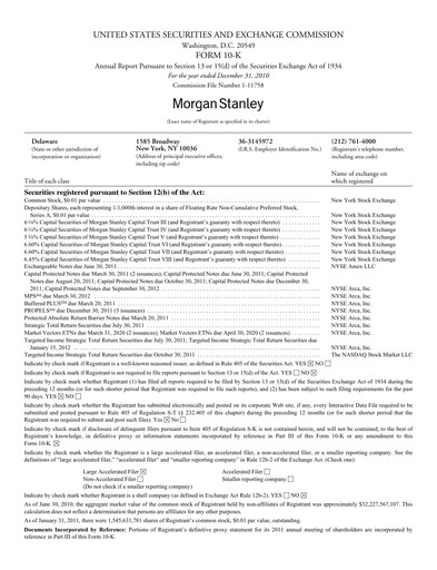 Thumbnail Morgan Stanley Annual Report 2010