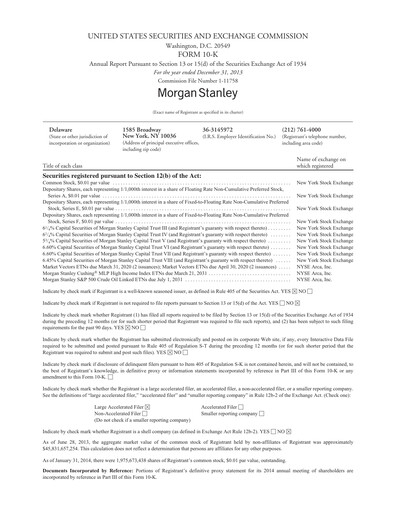 Thumbnail Morgan Stanley Annual Report 2013