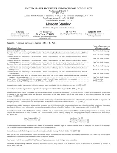 Thumbnail Morgan Stanley Annual Report 2018