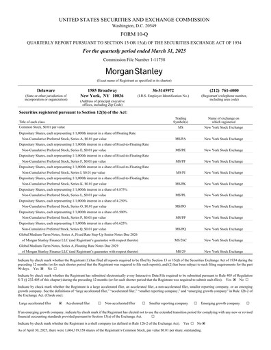 Miniature Morgan Stanley Rapport trimestriel 2025-q1