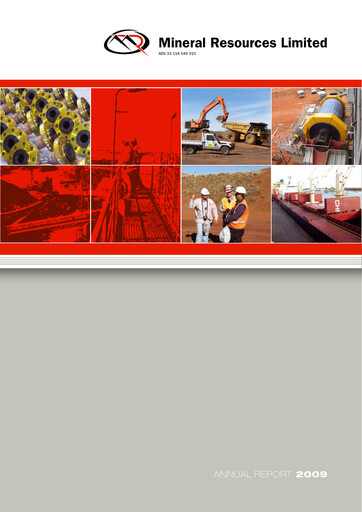 Thumbnail Mineral Resources Annual Report 2009