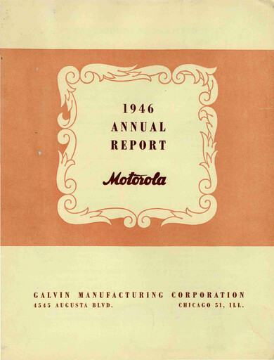 Miniature Motorola Solutions
 Rapport annuel 1946